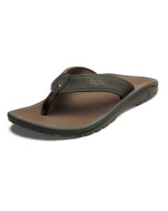 OLUKAI Ohana Men's Sandals, Water Resistant Flip Flops with Arch Support, Lightweight Comfort for Beach & Travel, Enhanced Traction for Wet Surfaces
