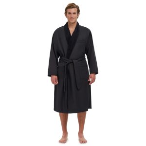 MONARCH Unisex Plush Lined Microfiber Bath Robe - Soft Shell with Polyester Lining, Resort-Grade Hotel & Spa Robe with Pocket